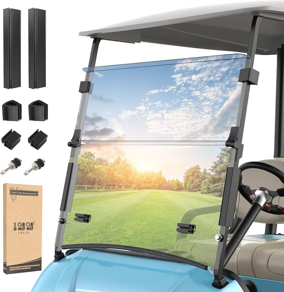10L0L Golf Cart Windshield for Yamaha Drive 2 2017-Up Gas / Electric