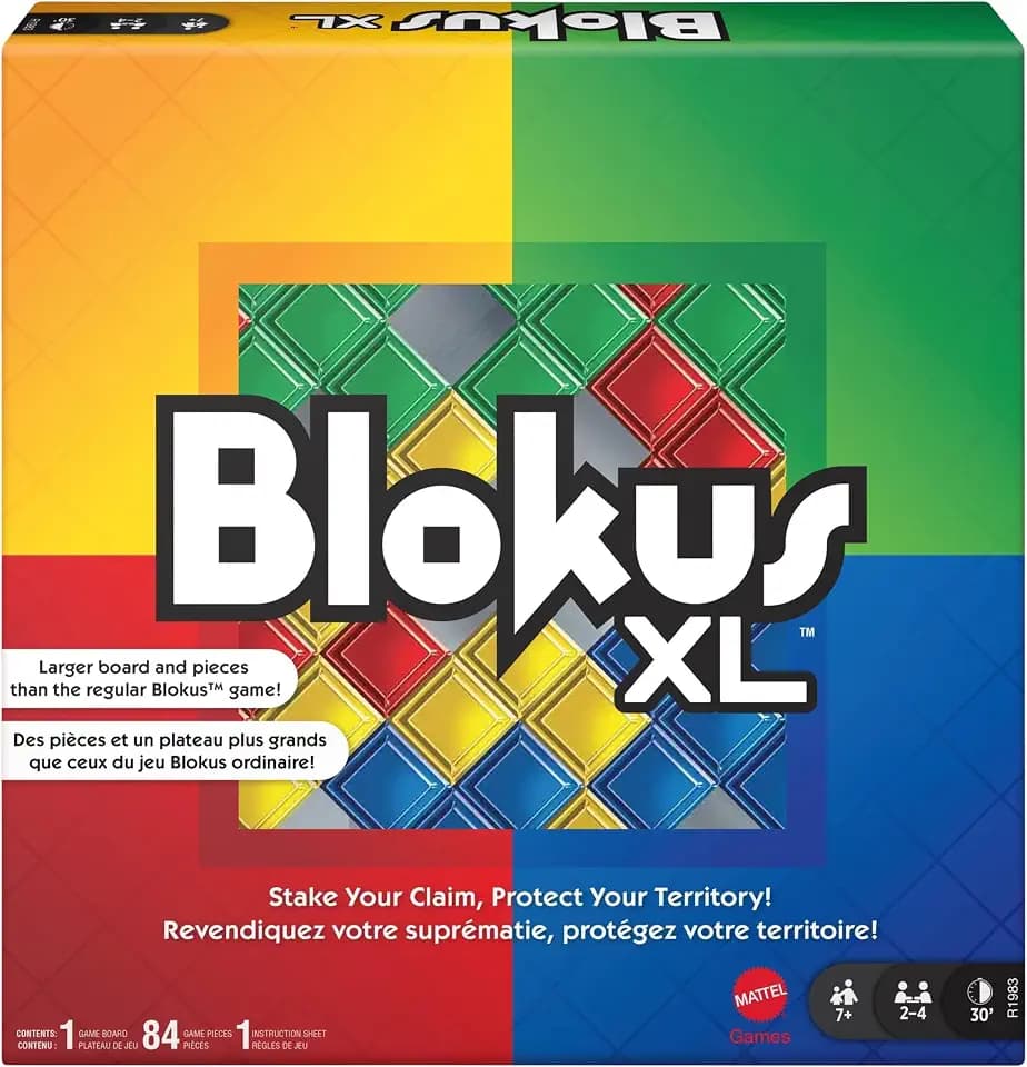 Mattel Games Blokus XL Board Game for Ages 7+, 2-4 Players