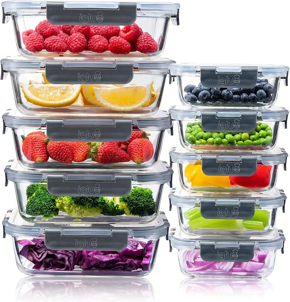 Igluu Meal Prep Boxen Glas (10er-Pack) – 370 & 1050ml