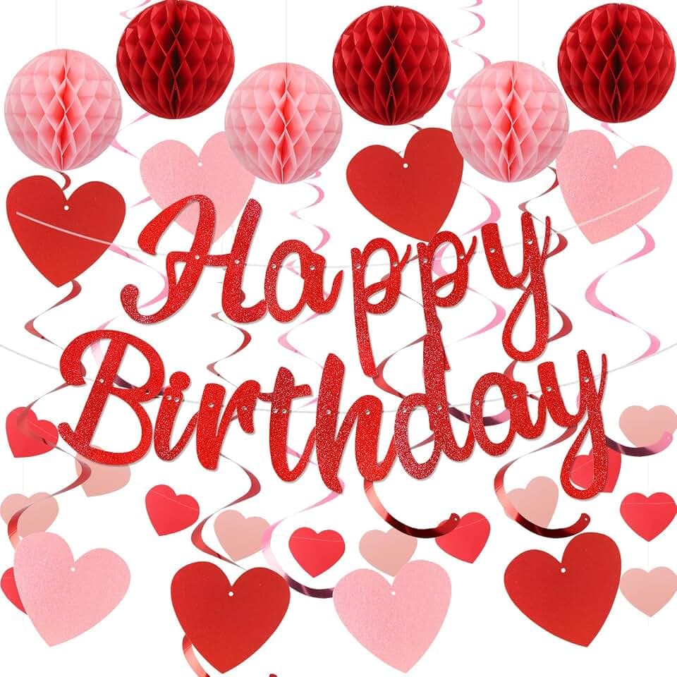 YEOCU Birthday Decorations, No DIY Pre-Strung Happy Birthday Banner