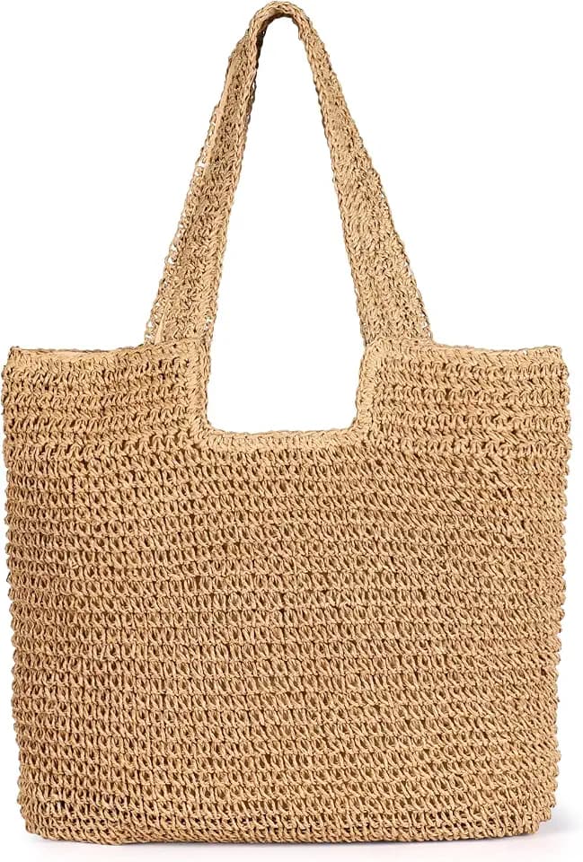 Sightor Straw Beach Bag Summer Tote Bag Handmade Woven Hobo Bag for Women