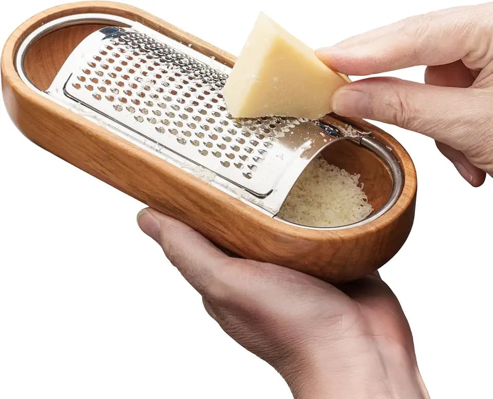 Kings County Tools Cheese Grater with Container, Italian Kitchen Gadgets