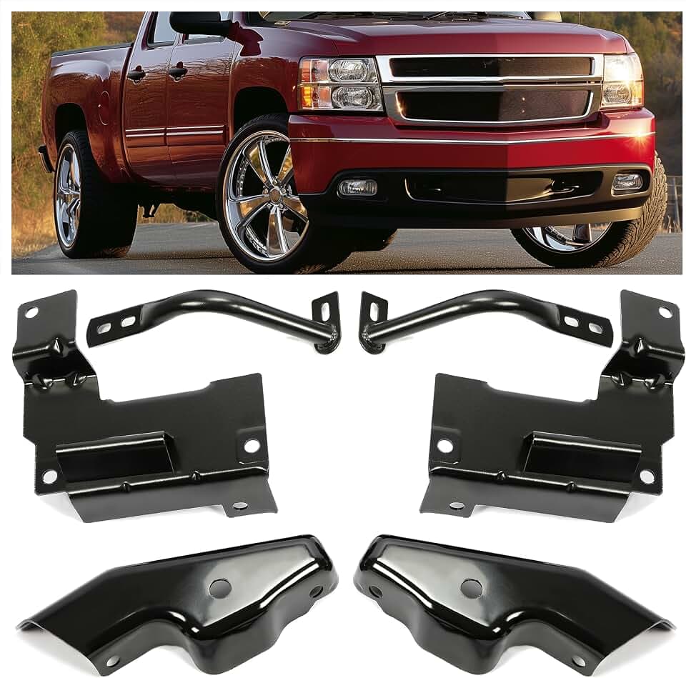 ECOTRIC Bumper Brackets Compatible With 03-06 Silverado 02-06 Avalanche