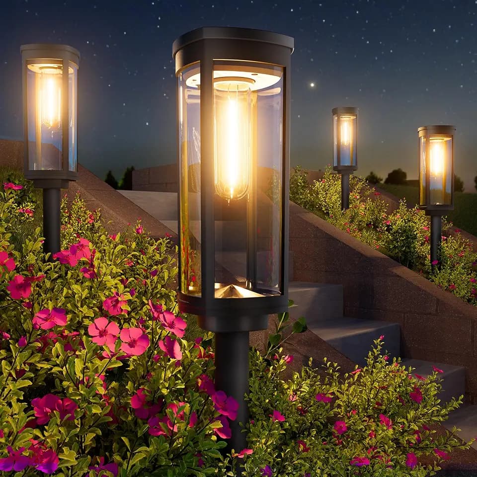 BITPOTT Solar Path Lights, 2 Pack, Warm White, IP65