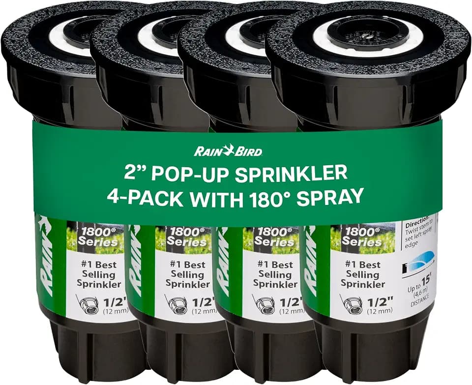 Rain Bird 1802HDSPRS Pressure Regulated 2 Inch Pop Up Sprinkler Head 4 Pack