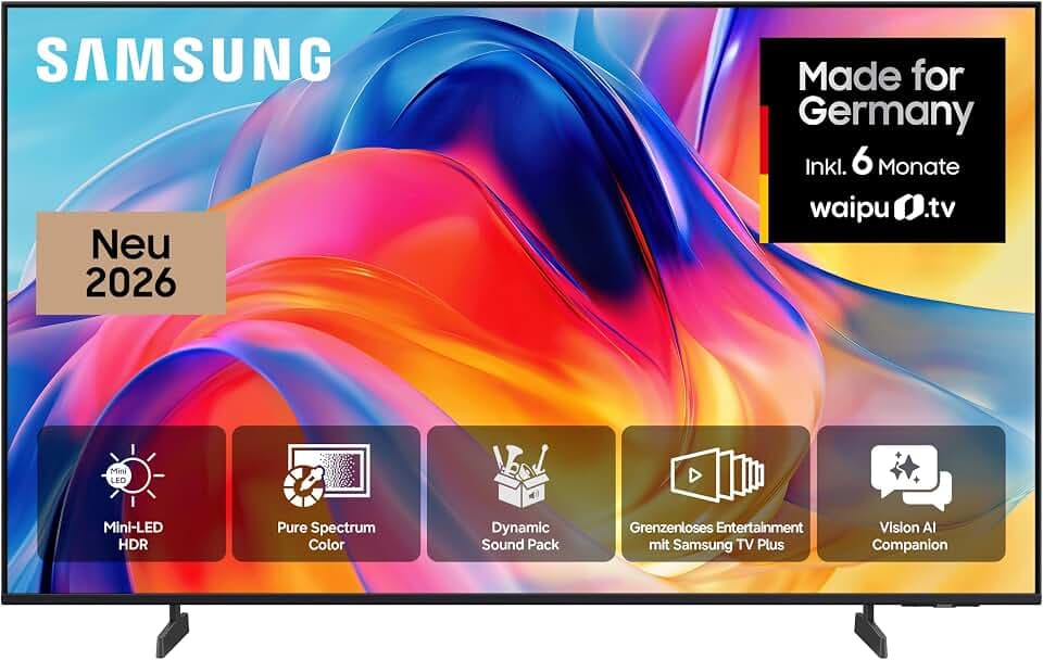 Samsung Mini LED M70H 4K 55 Zoll (138 cm), UHD Fernseher, Mini LED HDR für beeindruckende Details, Motion Xcelerator 144Hz, Dynamik Sound Pack, AI Companion für Fragen, kostenlos 900 Sender, Smart TV