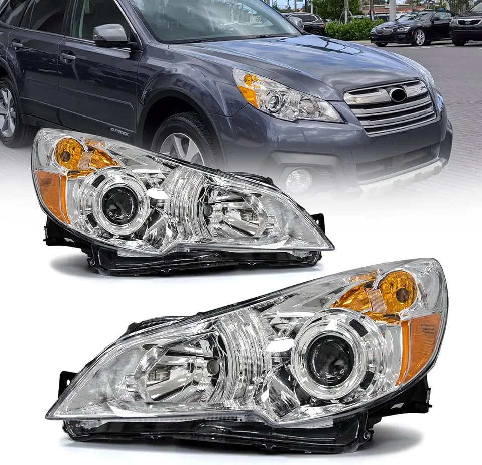 for 2010-2014 Subaru Legacy Outback Headlights Assembly Chrome