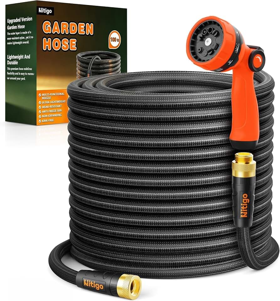 Nitigo Ultra Lightweight Garden Hose 100FT for Yard, Outdoor
