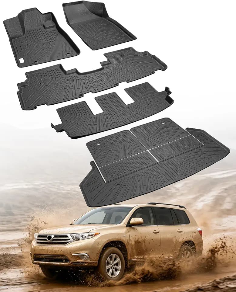 for Toyota Highlander Floor Mats 2008-2010 2011 2012 2013, Not for Hybrid