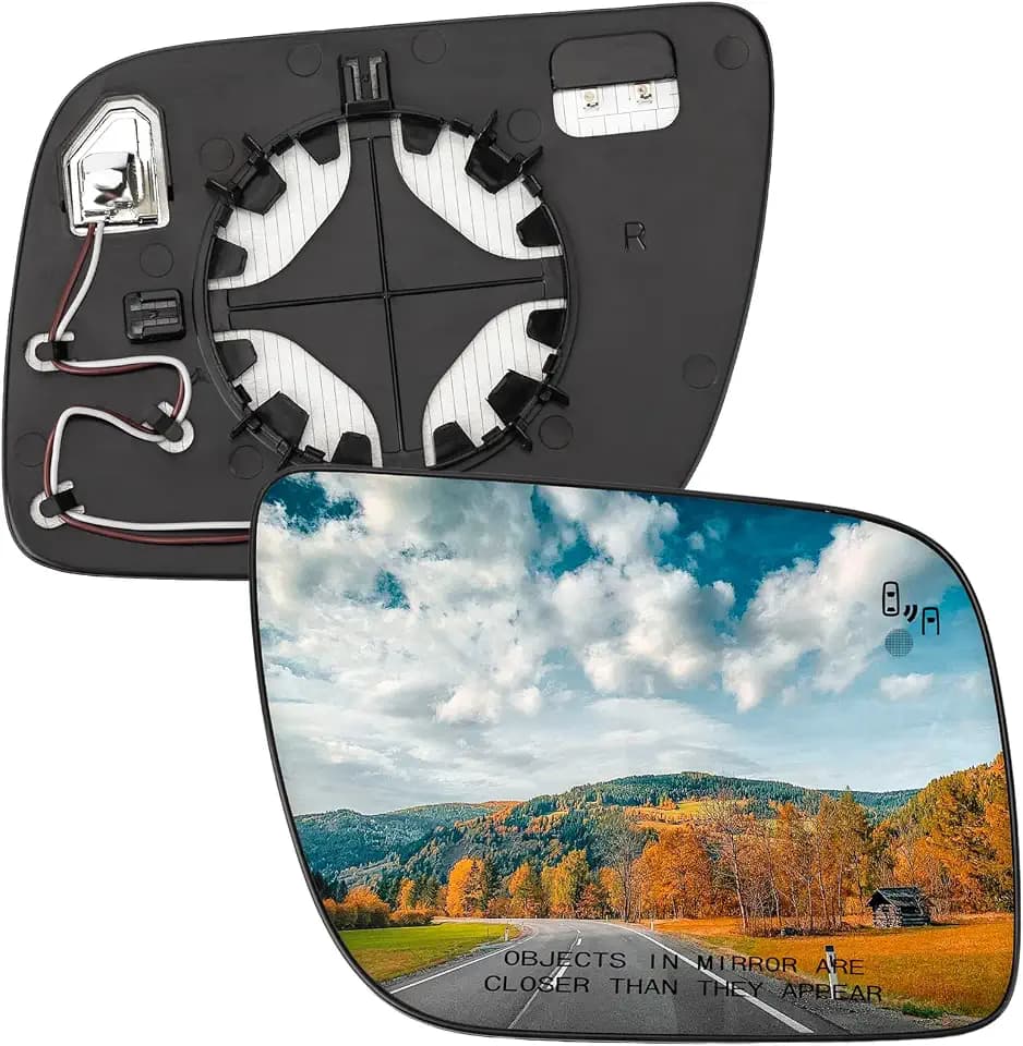 Passenger Side Mirror Replacement for Ford Explorer 2011 2012 2013 2014 2015 2016 2017 2018 2019 - Right Side Mirror Glass, Rear View Mirrors Glass with Power Heated & Blind Spot