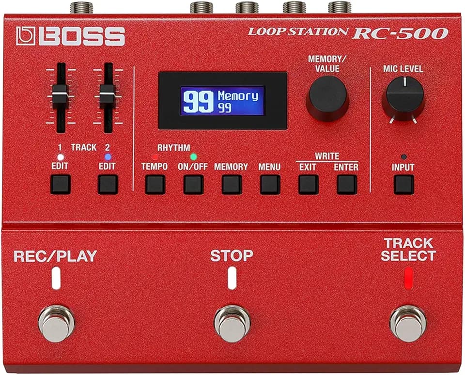 BOSS RC-500 Loop Station | Moderner 2-Spur-Looper mit integriertem Mixer & umfangreichen Steuerungsmöglichkeiten | Erstklassige Soundqualität | 16 vielseitige Drumkits | 13 Stunden Aufnahmezeit