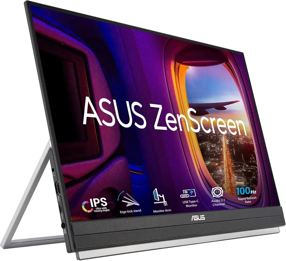 ASUS ZenScreen MB229CF 22 Inch 1080p 100Hz, USB-C Portable Monitor