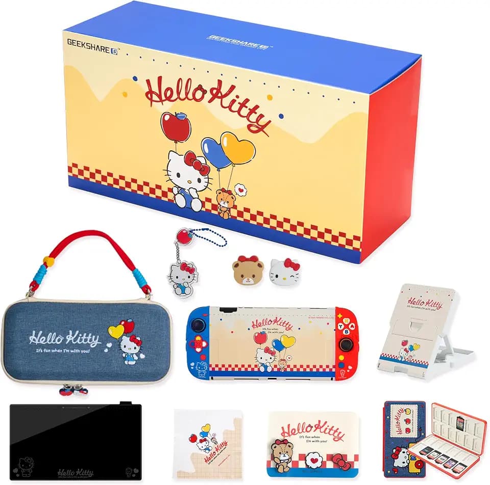 Kuitmor Switch Accessories Bundle for Switch 2 : Carrying Case, Protective Case, Game Card Case, Screen Protector, Playstand, Thumb Grip Caps and More (For Switch 2 2025 Model)