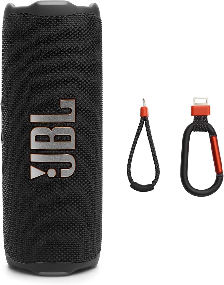 JBL Flip 7 - Tragbarer, wasserdichter und sturzsicherer Lautsprecher - Schwarz