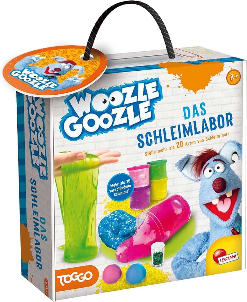 Lisciani - WOOZLE GOOZLE Das Schleimlabor - Wissenschaftliches Experimentierkit für Kinder ab 6 jahren - Lustiges Labor - Stelle 20 verschiedene Schleimarten her - Experimente für Kinder