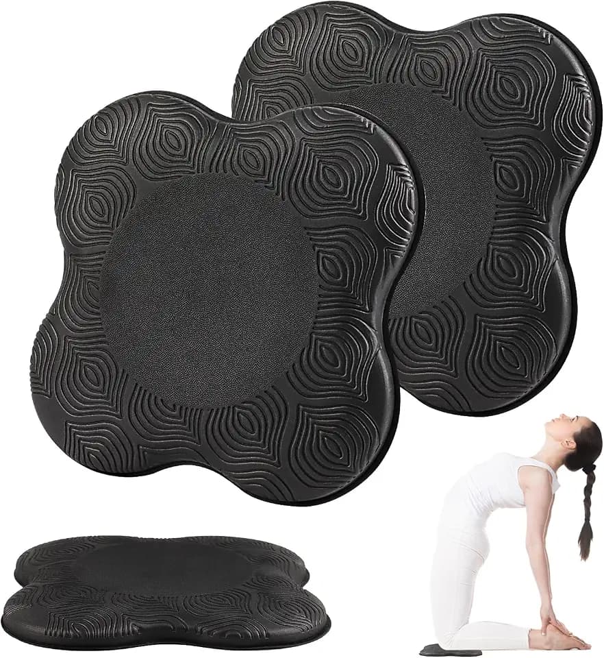 VMUTGA 2 Stück Kniekissen für Yoga, 20 x 20 cm Knieschoner Matte Rutschfest, Verschleißfestes Knie Pad zum Schutz Von Knien, Ellbogen, Handgelenken - Zubehör für Streckübungen, Aerobic, Gymnastik