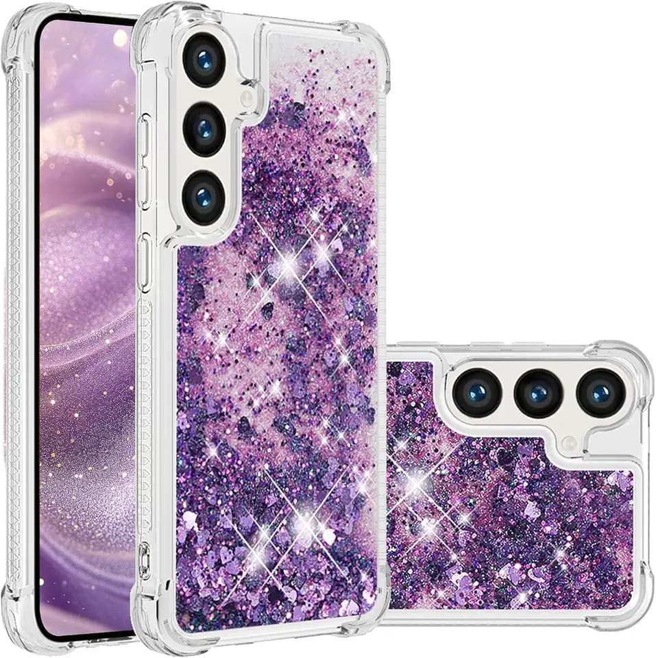LEMAXELERS for Samsung Galaxy S26+ Plus Bling Glitter Case. YBL Purple