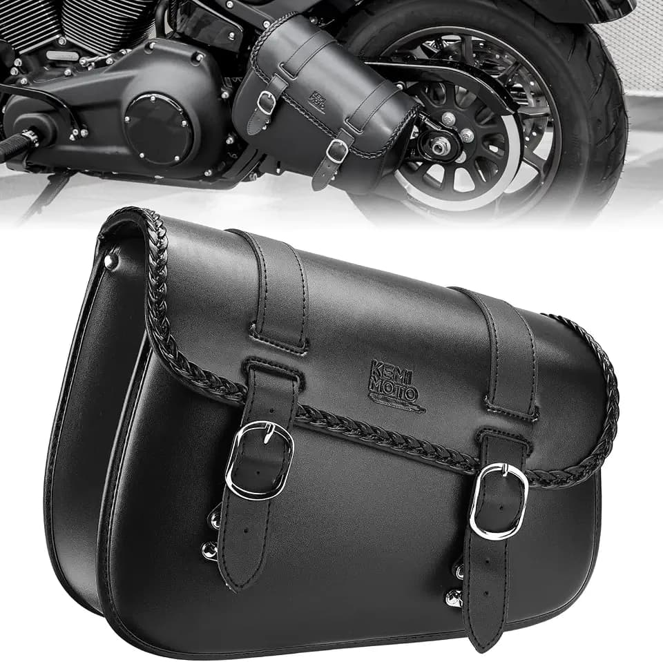 KEMIMOTO Motorcycle Swingarm Bag 10L Left Side Compatible with Softail