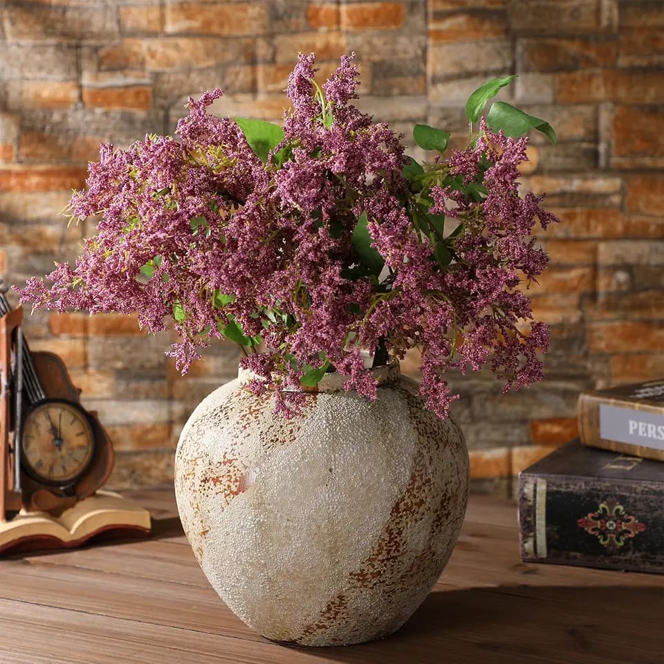 Zeyune 3 Pcs Fall Artificial Berry Stem 33'' Dusty Plum Berry Stem