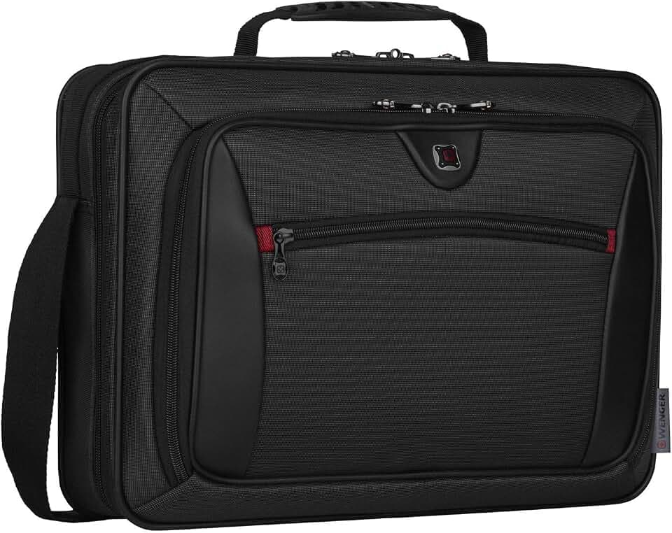 WENGER Insight Laptop-Tasche zum Umhängen bis 15,6 Zoll, Tabletfach, Aktentasche, Organizer, 10 l, Damen Herren, Alloy (Grau), 600646