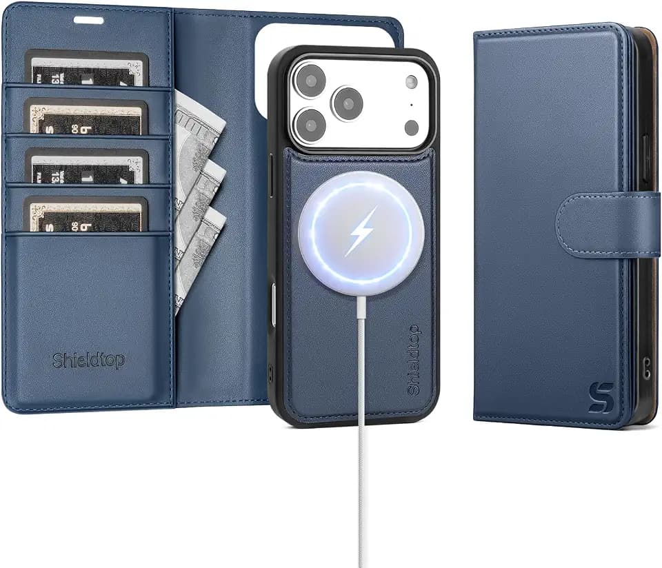 Shieldtop for MagSafe iPhone 18 Pro / 17 Pro Wallet Case,Blue