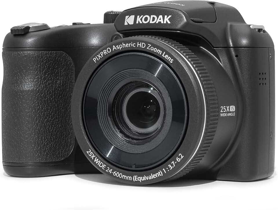 KODAK PIXPRO AZ255 16MP Digital Camera, 25x Optical Zoom, AA, OIS, Black