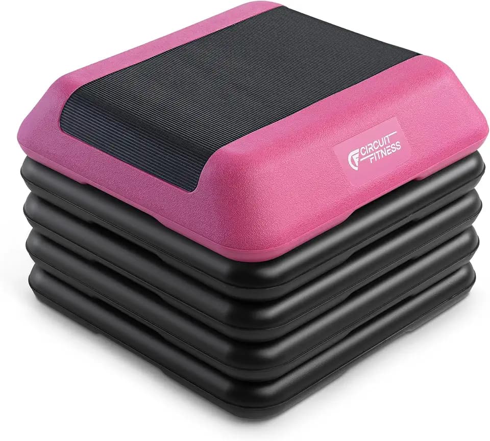 Circuit Fitness Non-Slip Step solution 16"x16", 2 or 4 Risers, 6 Colors