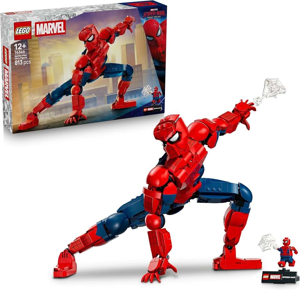 LEGO | Marvel Spider-Man-Figur - Superhelden Spielzeug inkl. Minifigur zum Sammeln - DIY Deko - Geschenk für Jungen ab 12 Jahren und Jugendliche Filmfans - 76346