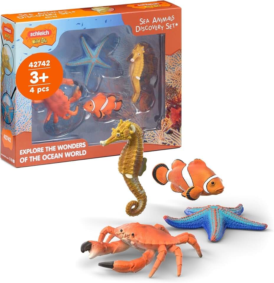 Schleich WILD Life | Meerestiere Entdecker Set 42742 | 4 Teile