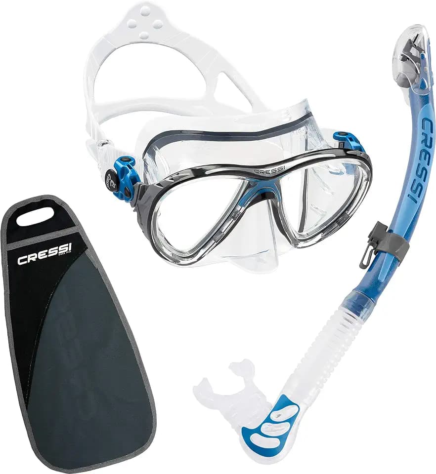 Cressi Big Eyes EVO & Alpha Dry Schnorchelset für Erwachsene, Premium-Qualität, hergestellt in Italien, seit 1946