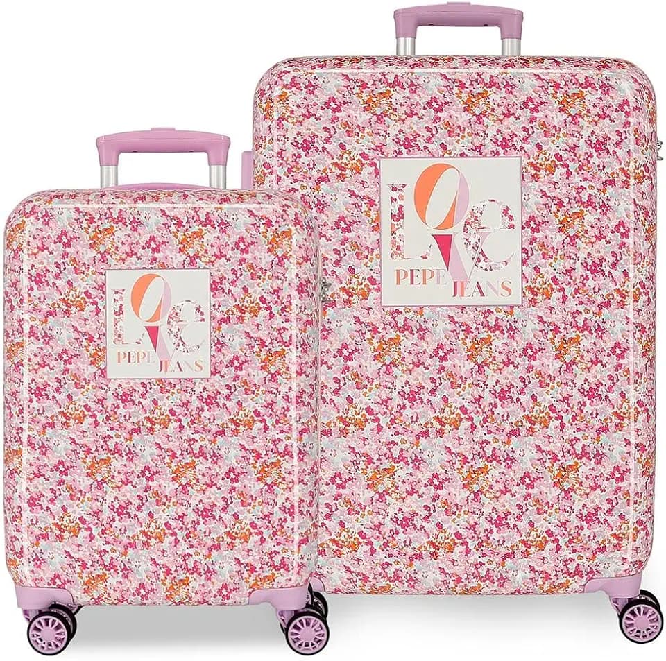 Pepe Jeans Sandra Schulrucksack, rosa, Verstellbare Schulterriemen für bequemes Tragen, Verschiedene Fächer, von Joumma Bags