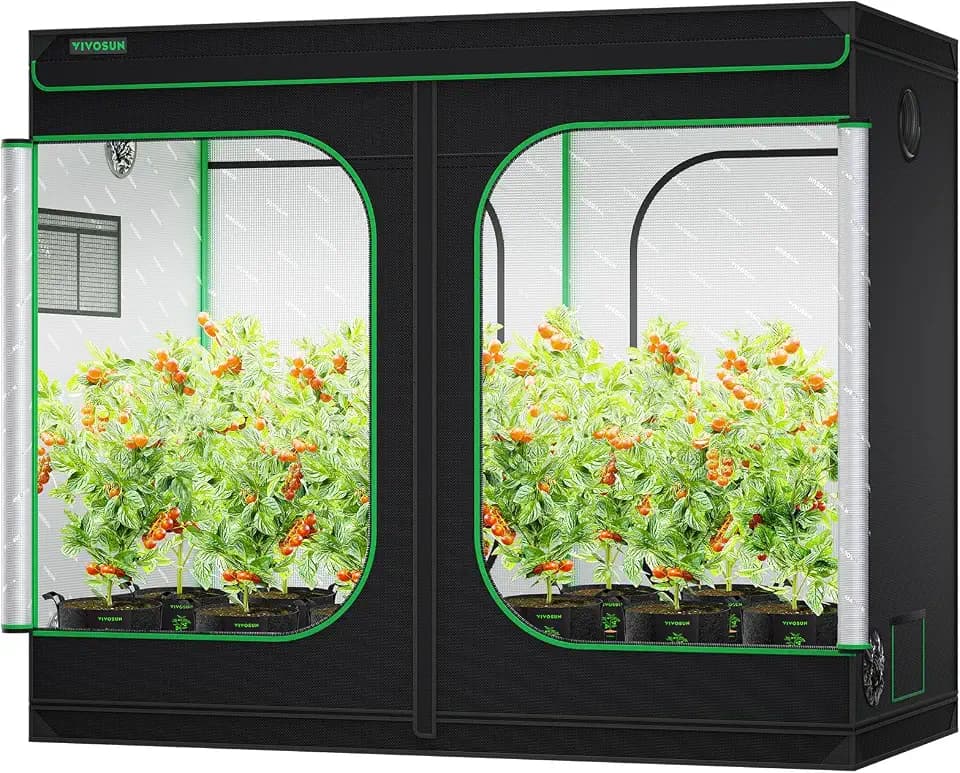 VIVOSUN S848 4x8 Grow Tent 96"x48"x80" High Reflective Mylar Tent