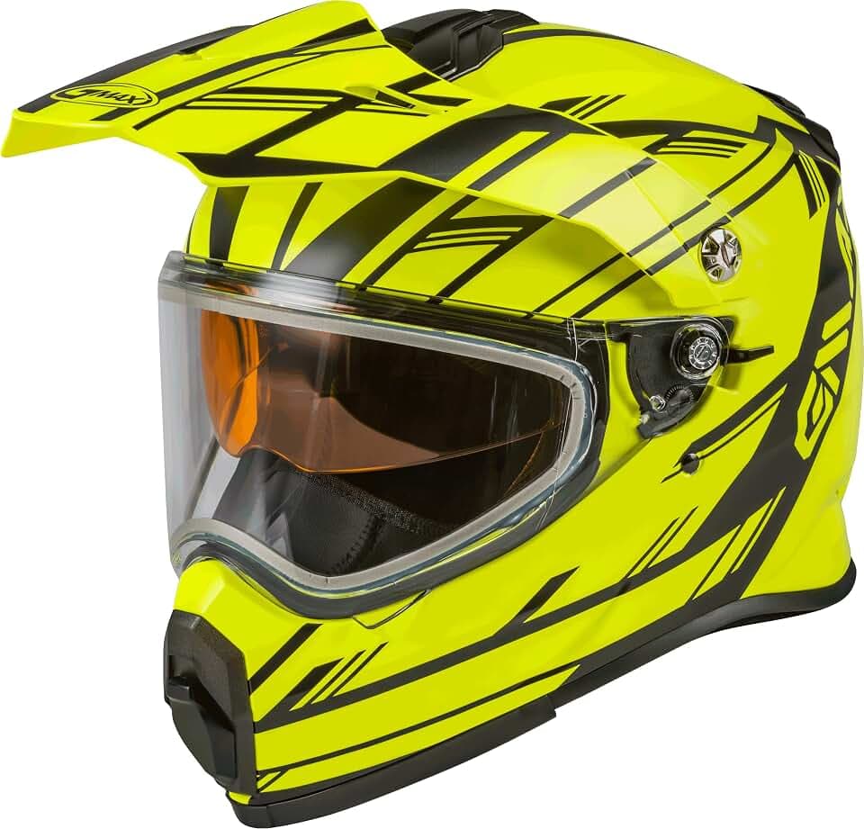 GMAX G2211746 Helmets, Matte Hi-Vis/Black, Large