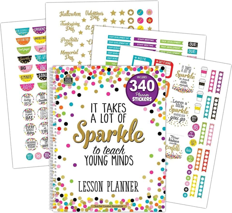 Teacher Created Resources Confetti Lesson Planner (TCR2152)