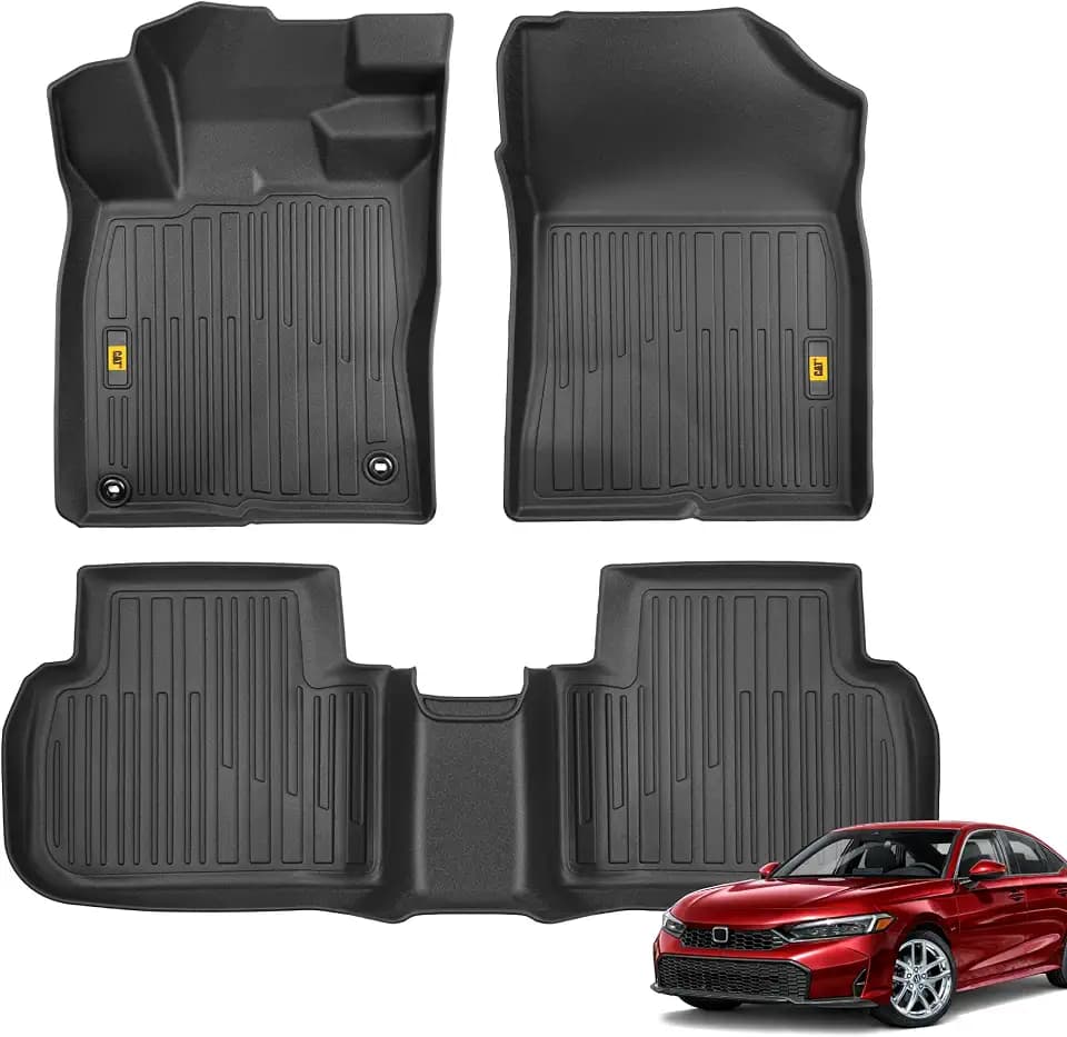 CAT® JustFit™ 3D Custom Fit Floor Mats for Honda Civic 2022-2026 Acura Integra 2023-2026, Heavy Duty Car Floor Liners Protection Laser Measured, Honda Civic Accessories, Acura Integra Accessories