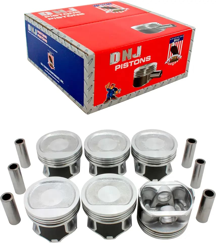 DNJ P1123 Piston Set Standard for 1996-2006 Jeep Cherokee Grand Cherokee Wrangler 4.0L L6 12V OHV 242cid