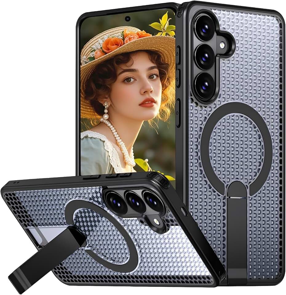 Ysnzaq Magnetic Heat Dissipation Case for Samsung Galaxy A27, FX Black