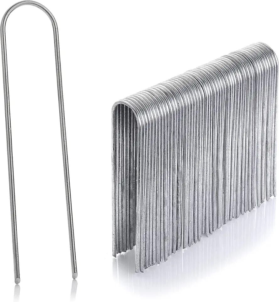 GardenMate 100 Erdanker verzinkt, 150mm lang, 25mm breit, Ø 2,9 mm, Befestigungsanker Bodenanker für den Garten aus verzinktem Stahl, Erdnägel Heringe zur Befestigung von Unkrautvlies, Kunstrasen