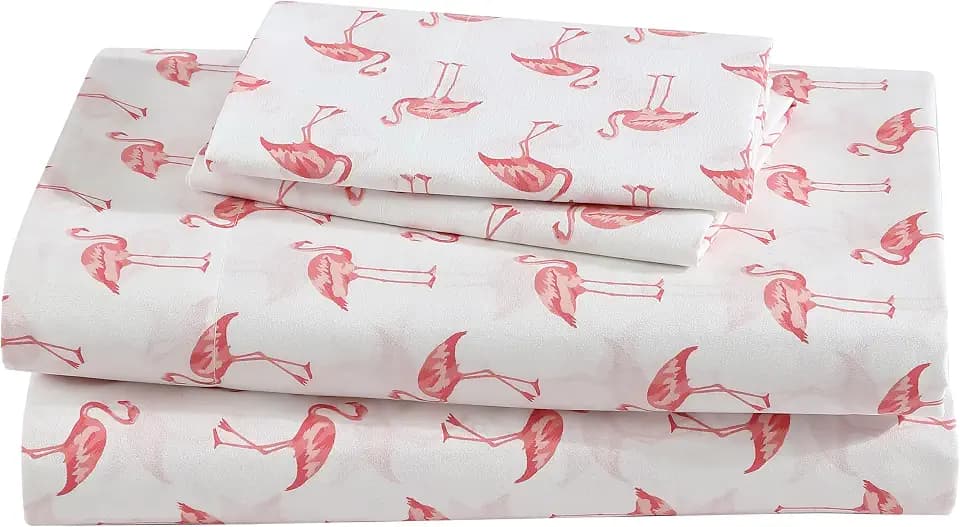 Coastal Print 4 Piece King Microfiber Sheet Set, Headed South