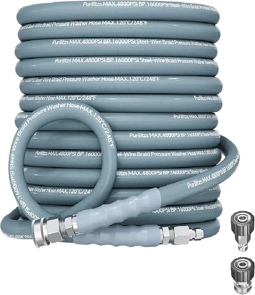70ft Pressure Washer Hose 3/8" Swivel Quick Connector