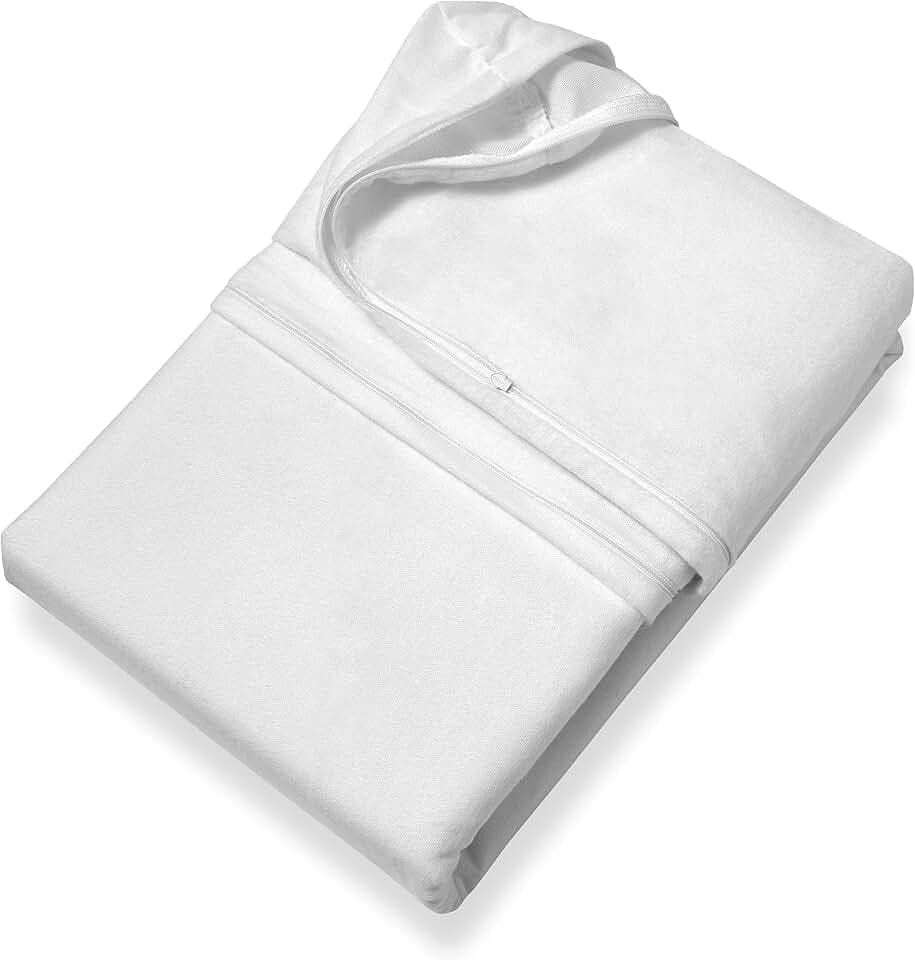 SETEX Antiallergen Matratzenvollschutzbezug, 90 x 200 cm, Matratzenschoner aus 100% Baumwolle, Protect & Care, Weiß