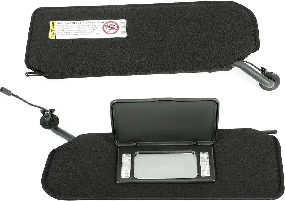 HECASA Pair Sun Visor with LED Lights Compatible with 1997-2004 Corvette C5