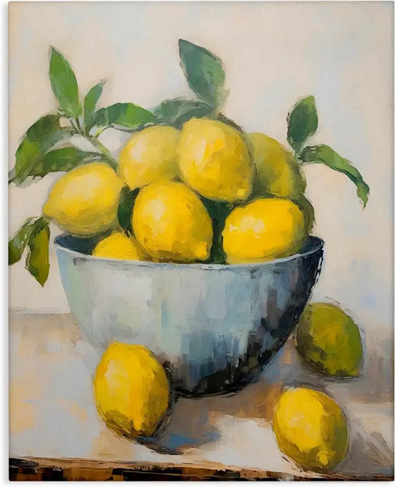 Stupell Industries 'Lemon Still Life Bowl'| Canvas Art