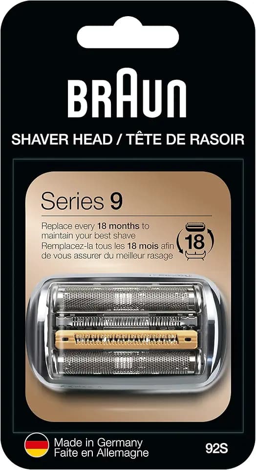 Series 9 Men's Electric Shaver Head ORIGINAL Replacement Blade, Silver 92S