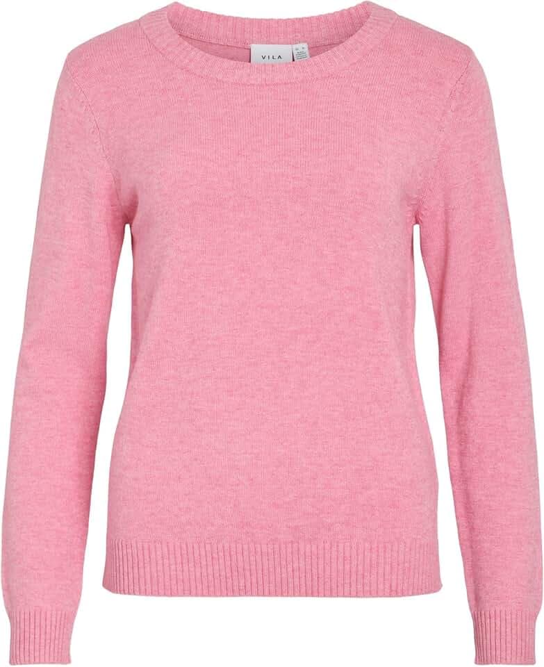 Vila Damen Viril O-Neck L/S Knit Top - Noos Viril O-Neck L/S Knit Top - Noos (1er Pack)