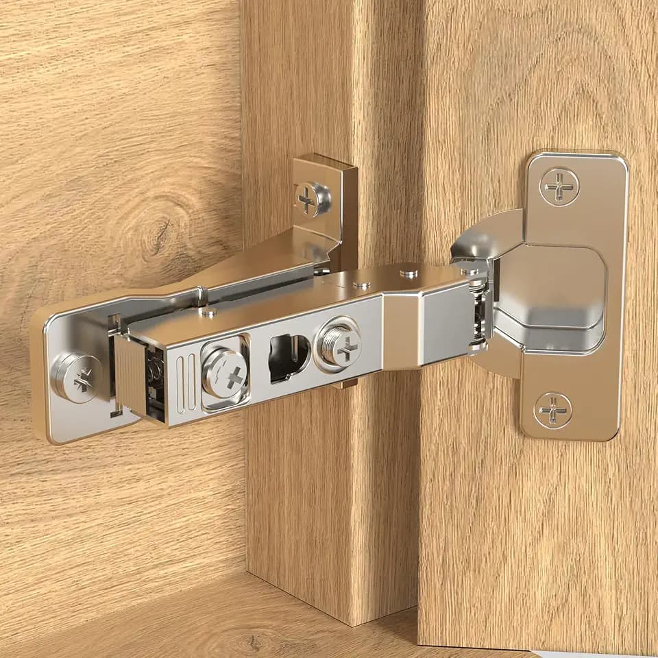 Onemake 2 Pack 110° Face Frame Inset Cabinet Hinges, Soft Closing 3D Adjustment, Clip On Plate, Smooth Slow Close Concealed Hidden Replacement, Easy Installation, Insert Hardware for Kitchen Cupborad