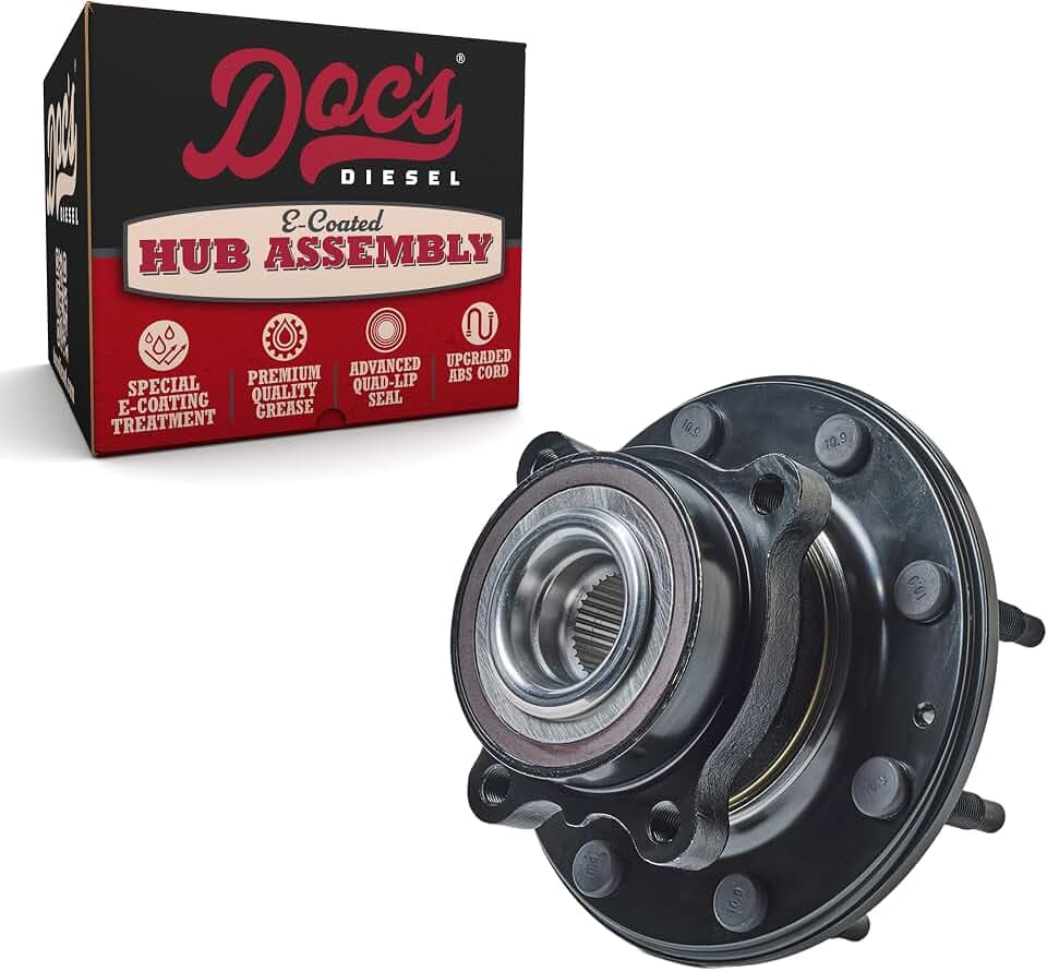 Doc's Diesel E-Coated Front Wheel Hub Assembly, Fits Chevrolet/GMC 6.6L Duramax 4WD 2020-2025, Replaces 515208