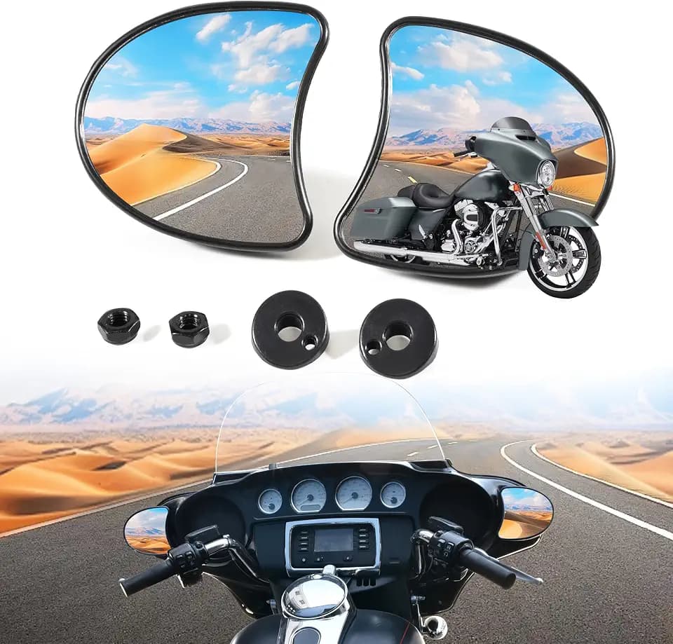 Inner Fairing Rear View Mirrors for Street Glide 2014-2024, 2 PCS