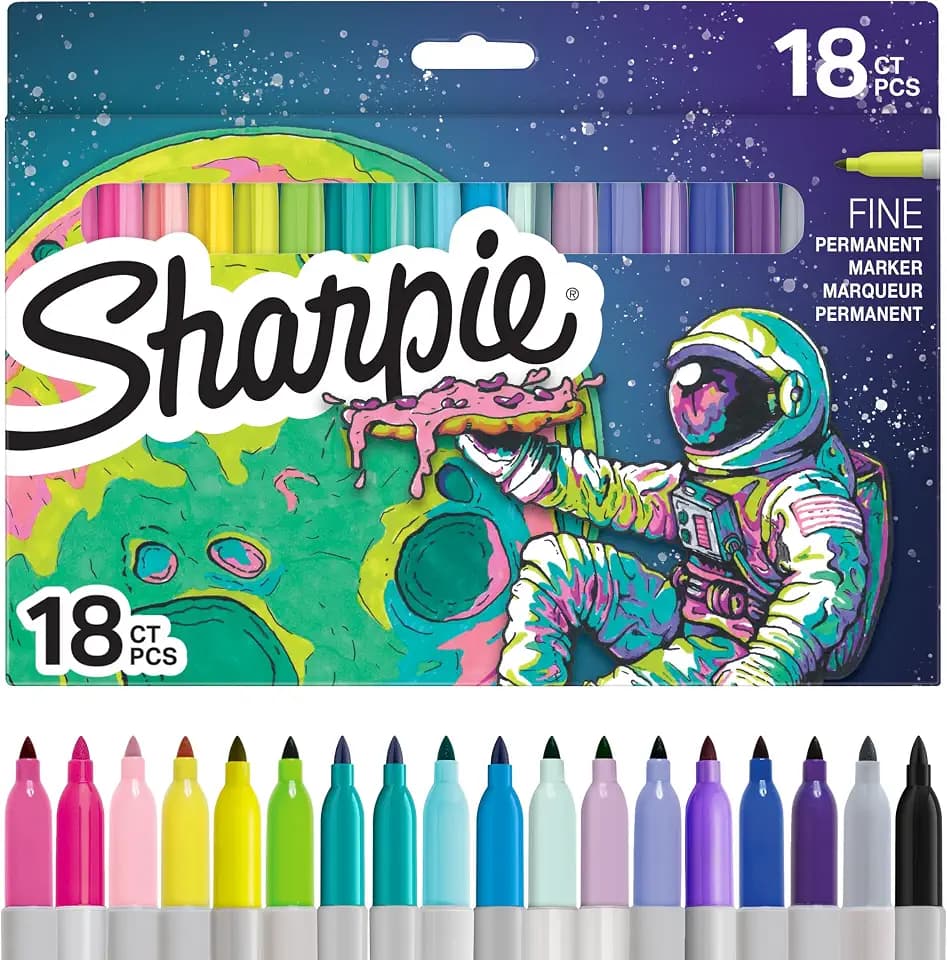 Sharpie Permanent Marker Stifte Malset | Limitierte Edition Malstifte | Feine Spitze | 18 Stück