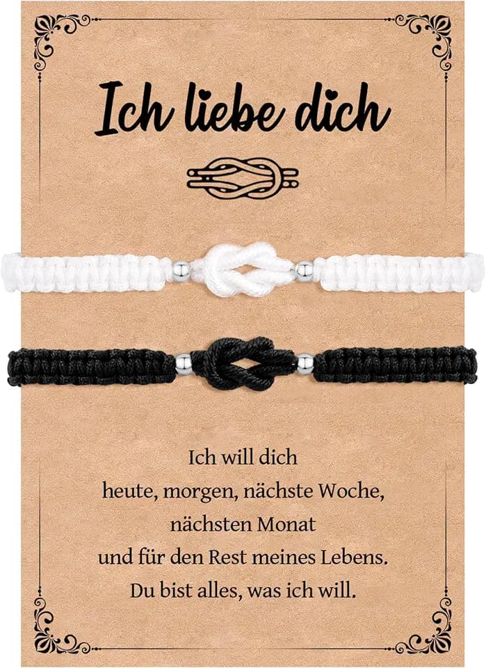 YELUWA 2 Pcs Partner Geschenke Paar Geschenke Paar Armband Partner Armband